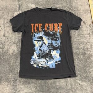Ice Cube Graphic T-Shirt Mens Medium Black Hip Hop Rap‎ Tee Short Sleeve